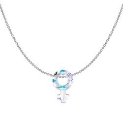 Crystal AB Female Symbol Steel Choker Embellished with Premium Grade Austrian Crystal