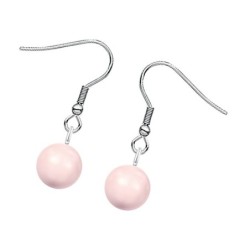 October Birth Month Premium Steel Crystal Pearl Earrings Embellished with Premium Grade Austrian Crystal Pearls