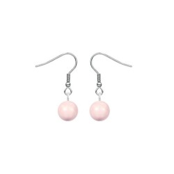 October Birth Month Premium Steel Crystal Pearl Earrings Embellished with Premium Grade Austrian Crystal Pearls