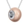 Crystal BeCharmed Pearl Rose Gold Premium Steel Jewellery Set Embellished with Premium Grade Austrian Crystal Pearls