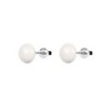 New Star Silver Shade Austrian Crystal Pendant With White Cabochon Crystal Pearls Premium Steel 10mm Earrings