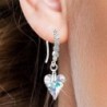 Limited Edition 18K White Gold Plated Luxurious Crystal AB Wild Heart Crystal Earrings Embellished with Austrian Crystal