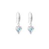 Limited Edition 18K White Gold Plated Luxurious Crystal AB Wild Heart Crystal Earrings Embellished with Austrian Crystal