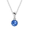 September Birthstone Sapphire 925 Sterling Silver Jewellery Set Embellished with Premium Grade Austrian Crystals