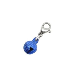 Premium Japan Lucky Ding Dong Purplish Blue Bell Stainless Steel Charm