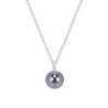 Premium Natural Terahertz 12mm Bead Pendant 925 Silver Plated Necklace