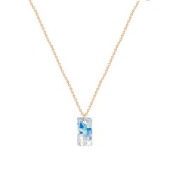 Rose Gold Plated Premium Steel Crystal AB Urban Pendant Necklace Embellished with Premium Grade Austrian Crystal