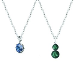 December Birth Month Exclusive Pendant Necklaces Bundle Jewellery Set Embellished with Premium Grade Austrian Crystals