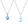 March Birth Month Exclusive Pendant Necklaces Bundle Jewellery Set Embellished with Premium Grade Austrian Crystals