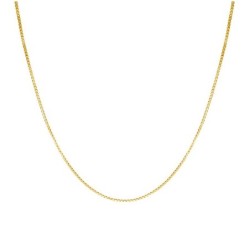 Slim 925 18K Gold Plated Box Style Chain Necklace