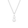 April Birth Pearl Snowman Pendant Necklace Jewellery Set Embellished with Premium Grade Austrian Crystal Pearls