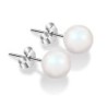 Pearlescent White Crystal Pearl Premium Steel Earrings Set Collection Embellished with Austrian Crystal Pearls