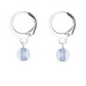 Premium Steel Hoop Blue Shade Dainty Crystal Earrings Embellished with Premium Grade Austrian Crystals ( Made In Japan )