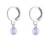 Premium Steel Hoop Blue Shade Dainty Crystal Earrings Embellished with Premium Grade Austrian Crystals ( Made In Japan )