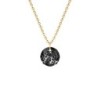 Gold Plated Premium Steel Classic Cut Silver Night Crystal Pendant Embellished with Premium Grade Austrian Crystal