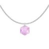 Rosaline Hexagon Star Pendant Premium Steel Necklace Embellished with Premium Grade Austrian Crystal