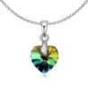 XILION Vitrail Medium Heart Dainty Pendant Necklace Embellished with Premium Grade Austrian Crystal