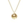 Gold Plated Premium Steel Classic Cut Golden Shadow Crystal Pendant Embellished with Premium Grade Austrian Crystal