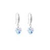 Limited Edition 18K White Gold Plated Luxurious Crystal AB Heart Crystal Earrings Embellished with Austrian Crystals