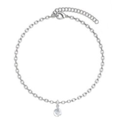 Premium Stainless Steel Clear Dainty Crystal Globe Bracelet (Made In Japan)