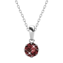 January Birthstone Siam Red 925 Sterling Silver Jewellery Set Embellished with Premium Grade Austrian Crystals