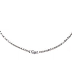 Premium Stainless Steel Round Box Design Standard Necklace Chain  (Made in Japan)