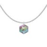 Paradise Shine Hexagon Star Pendant Premium Steel Necklace Embellished with Premium Grade Austrian Crystal