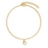 18K Gold Plated Elegant Round Clear Crystal Bracelet Embellished with Premium Grade Austrian Crystal