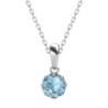 March Birthstone Aquamarine 925 Sterling Silver Jewellery Set Embellished with Premium Grade Austrian Crystals