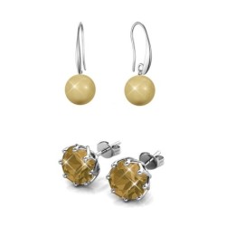 November Birth Month Exclusive Earrings Bundle Jewellery Set Embellished with Premium Grade Austrian Crystals