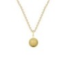 Gold Plated Premium Steel November Birthpearl Golden 8mm Simply Crystal Pearl Necklace (Made In Japan)