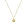 Gold Plated Premium Steel November Birthpearl Golden 8mm Simply Crystal Pearl Necklace (Made In Japan)