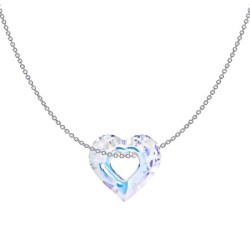 Crystal AB Miss U Heart Crystal Premium Steel Choker Embellished with Premium Grade Austrian Crystal