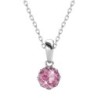 October Birthstone Rose 925 Sterling Silver Jewellery Set Embellished with Premium Grade Austrian Crystals