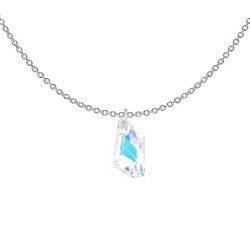 Premium Stainless Steel Crystal Aurora Borealis De-Art Necklace With Earrings Set Embellished with Austrian Crystals