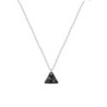 Premium Stainless Steel Jet XILION Triangle Pendant Necklace Embellished with Premium Grade Austrian Crystal