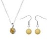 November Birth Stone Pendant Necklace And Pearl Earrings Jewellery Set Embellished with Premium Grade Austrian Crystals