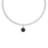 Premium Stainless Steel Jet Dainty Crystal Globe Bracelet (Made In Japan)