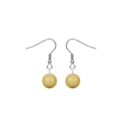 November Birth Month Premium Steel Crystal Pearl Earrings Embellished with Premium Grade Austrian Crystal Pearls