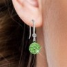 Limited Edition Premium Graceful Pave Peridot Crystal Earrings Embellished with Austrian Crystals