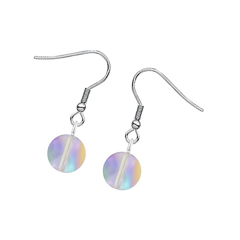 Premium Stainless Steel Paradise Shine Crystal Globe Classic Hook Earrings (Made In Japan)