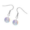 Premium Stainless Steel Paradise Shine Crystal Globe Classic Hook Earrings (Made In Japan)