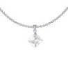 April Birthstone Clear Princess Cut Crystal Pendant Necklace Embellished With Premium Grade Austrian Crystal