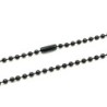 Premium Stainless Steel Black Oxide Plated 60cm Long Ball Necklace Chain  (Made in Japan)