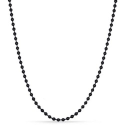 Premium Stainless Steel Black Oxide Plated 60cm Long Ball Necklace Chain  (Made in Japan)