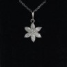 18K White Gold Plated Premium Grade Zirconia Beautiful Flora Pendant Necklace