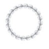 10mm Crystal Clear Men`s Elastic Bracelet Embellished with Austrian Crystals