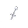 Diamond Simulant Purely Cross Premium Stainless Steel Charm