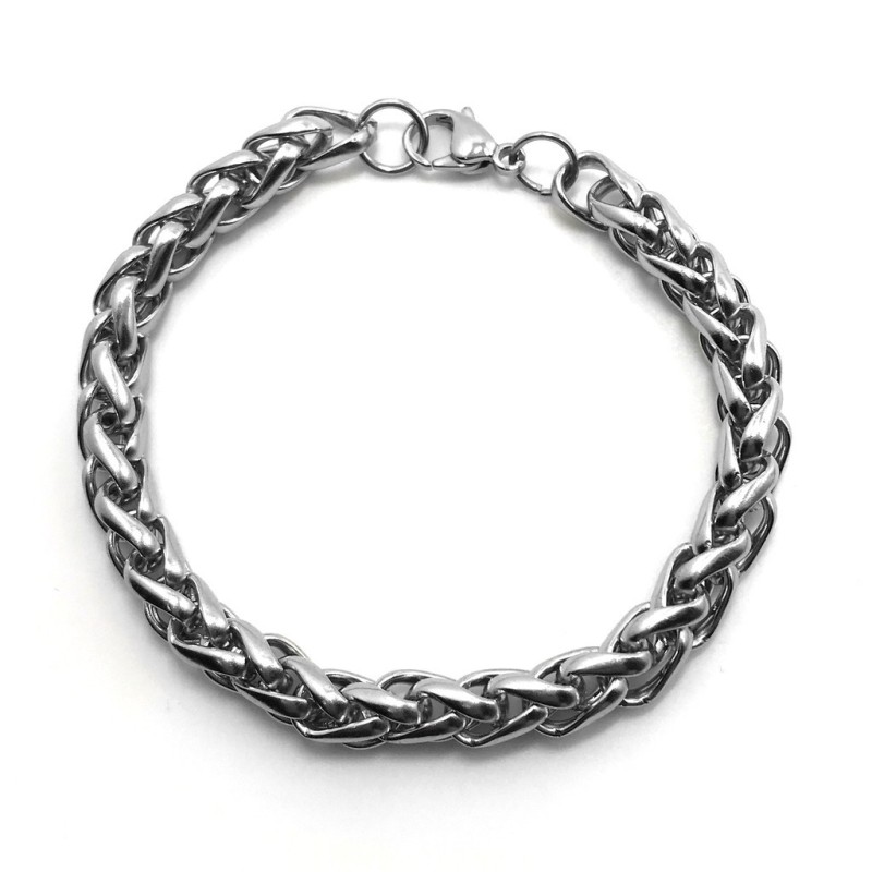 Classy Premium Stainless Steel Men`s 8mm Width Bracelet