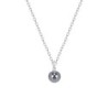 Premium Natural Terahertz 8mm Bead Pendant 925 Silver Plated Necklace